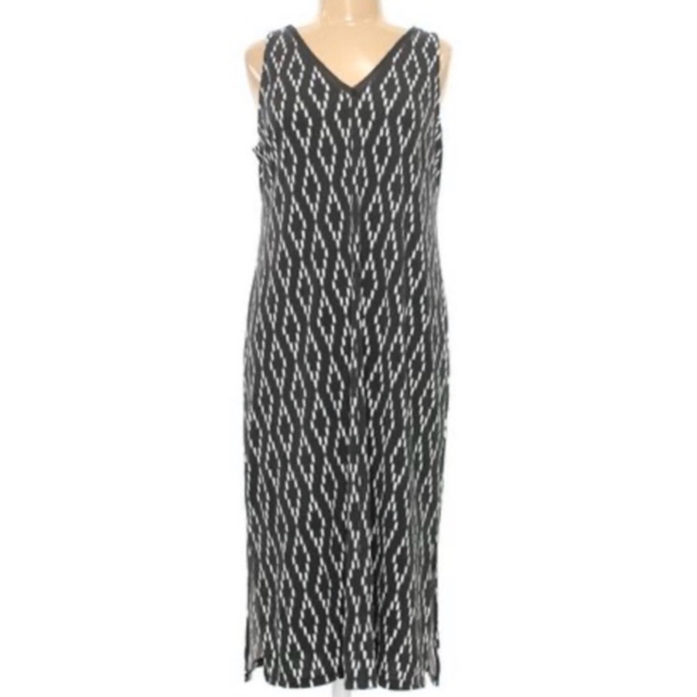Gray Print Long Dress